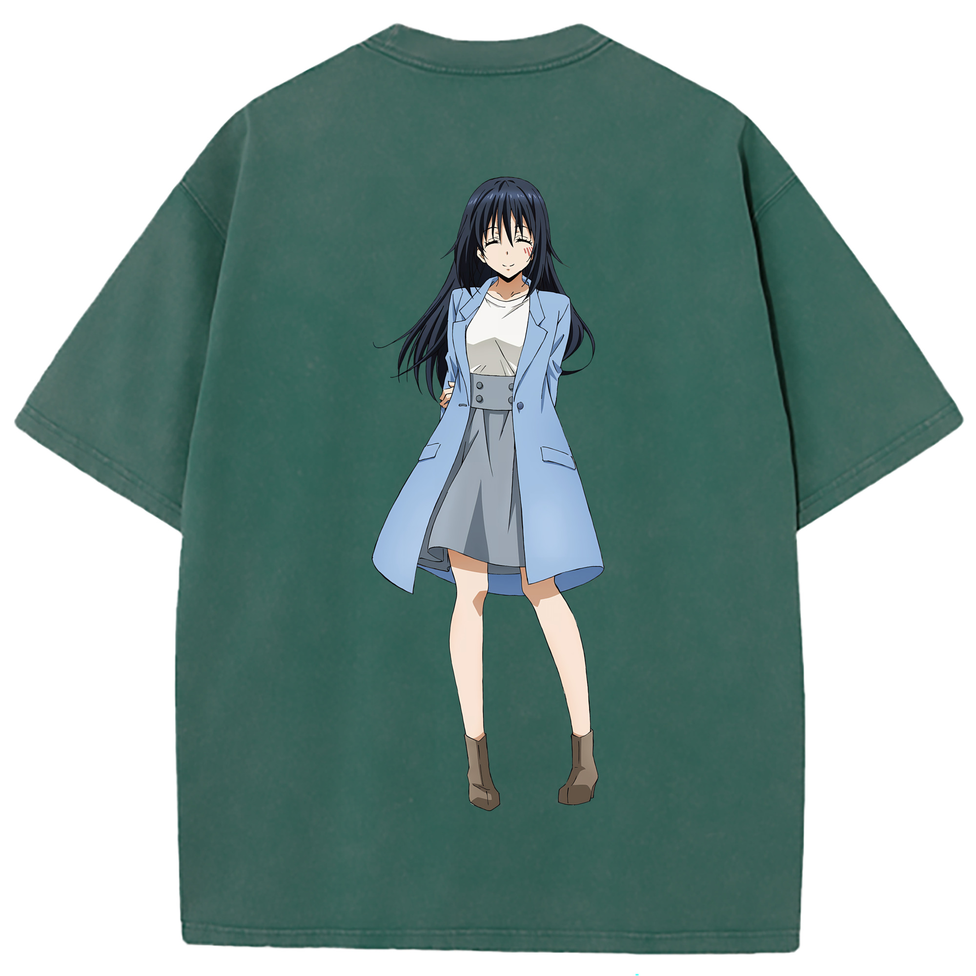 （画像用） 転スラ Regarding Reincarnated to Slime 綿100% ヴィンテージ風 半袖Tシャツ（背面プリント）
